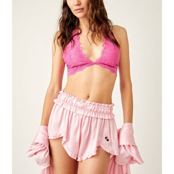 Free People Other - 🎉LAST CHANCE🎉 FREE PEOPLE Last Dance Lace Halter Bralette / Pink
